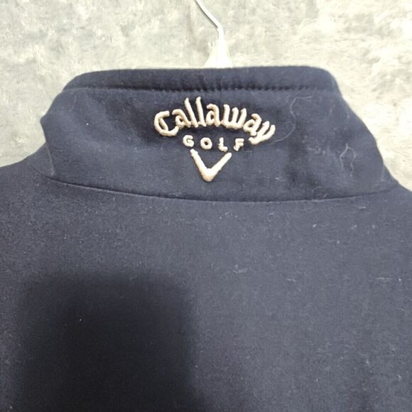 Callaway Men's XL Golf Sport Outerwear Pullover Windbreaker Shirt Blue Beige - Picture 13 of 16